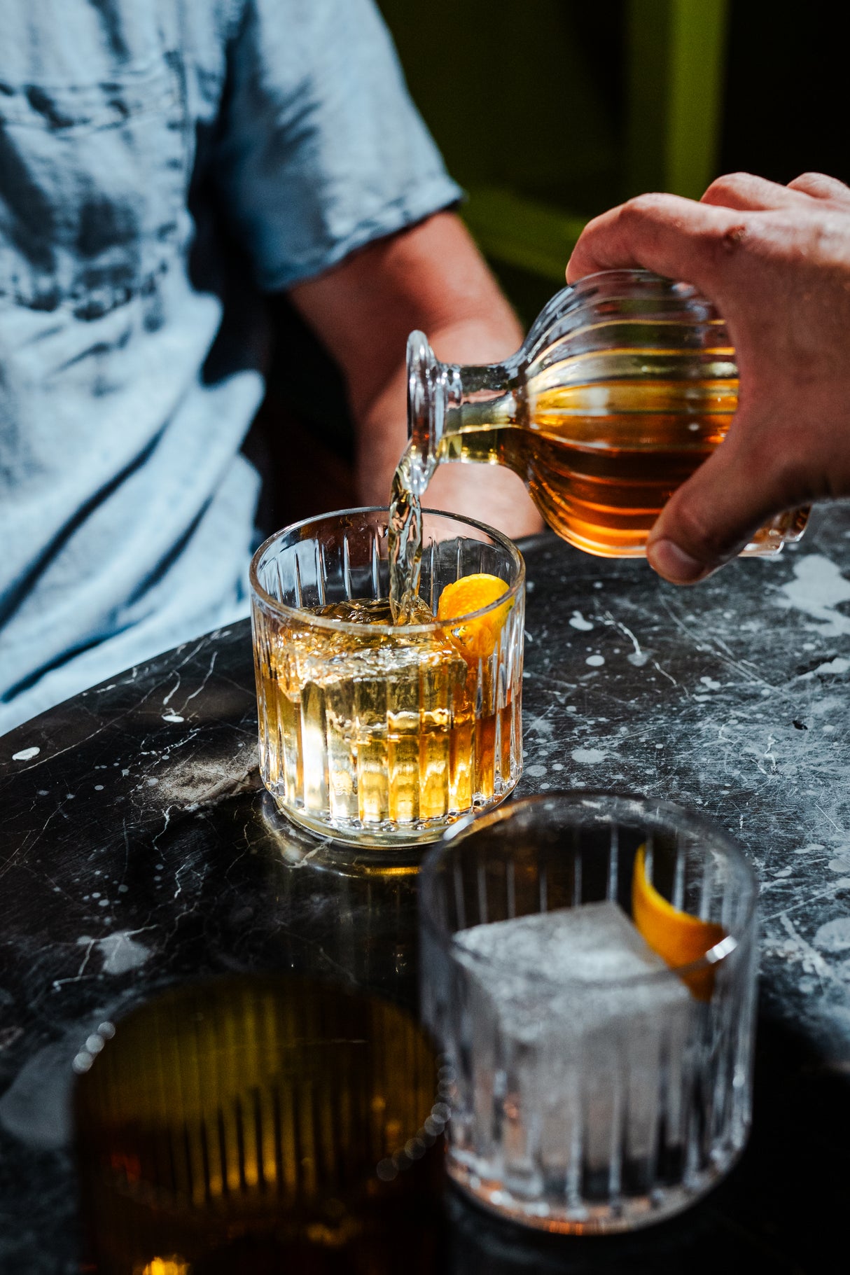 Legend Stack 4pc Decanter & Double Old Fashioned Set