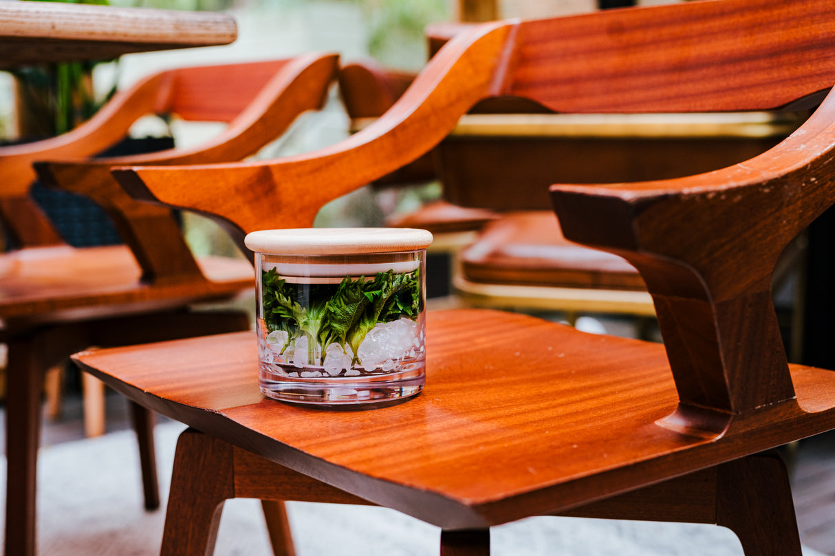 Cayman 6" Bartop Canister w/ Bamboo Top