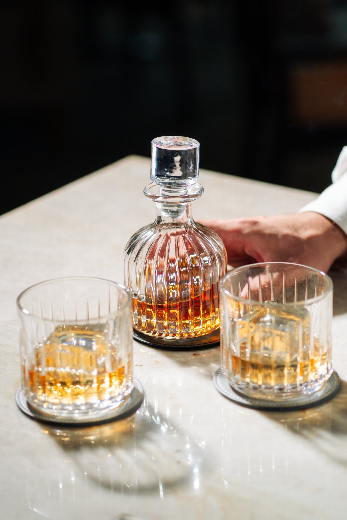 Legend Stack 4pc Decanter & Double Old Fashioned Set