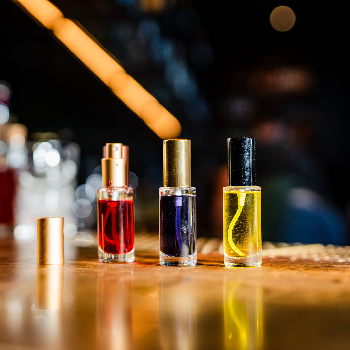 Jinx 1 oz. Round Bottle - Matte Gold Top