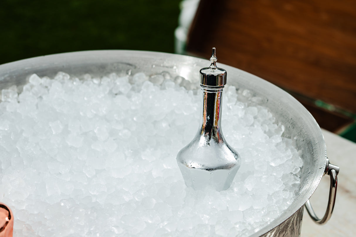 Threaded 2 oz. Chrome Bitters Bottle