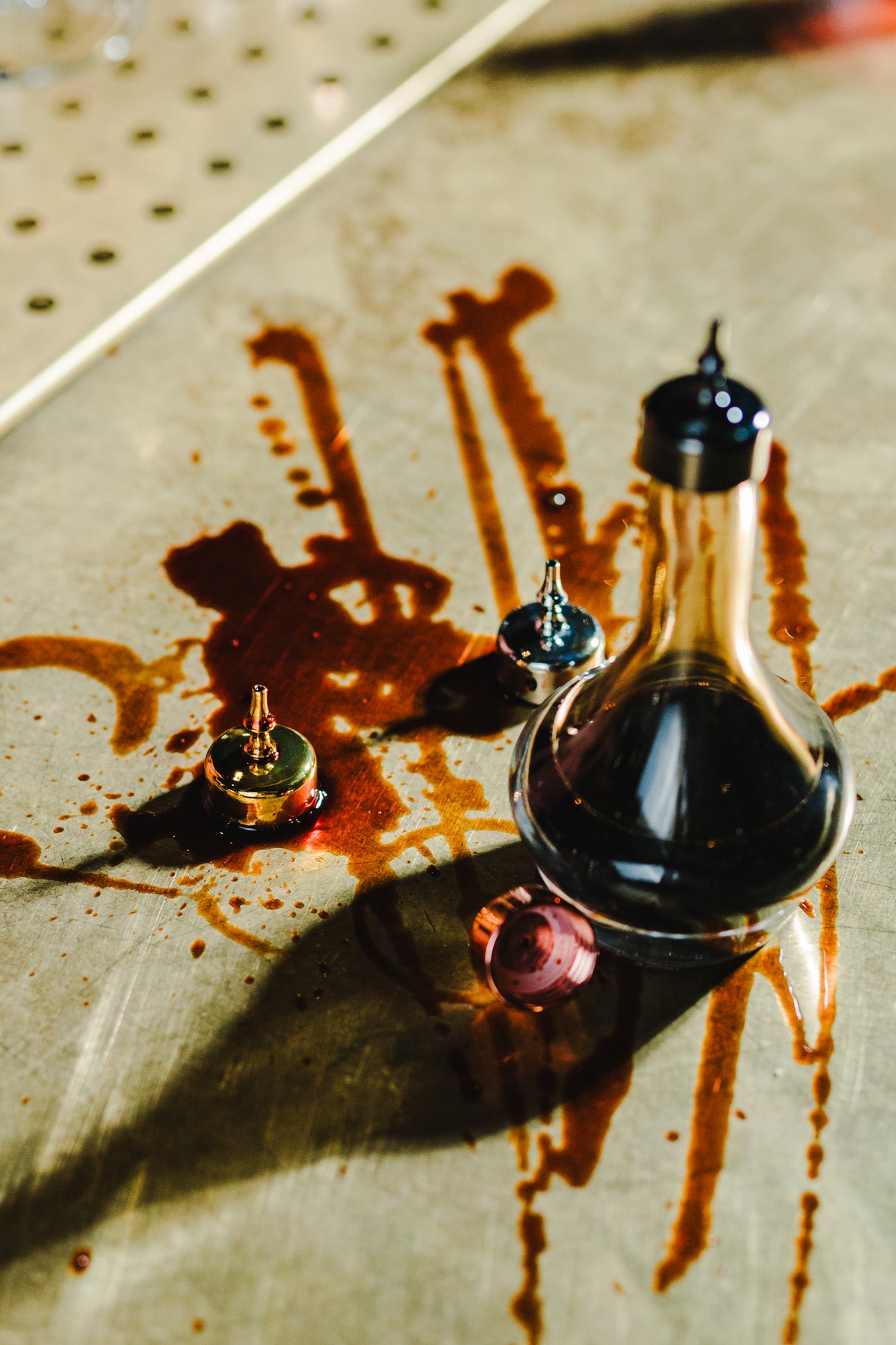 Threaded 3 oz. Heavy Sham Bitters Bottle w/ Black Top