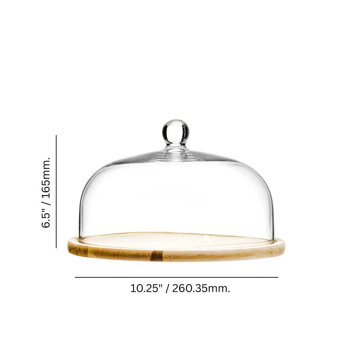 Cloche w/ Wooden Base 10.25"