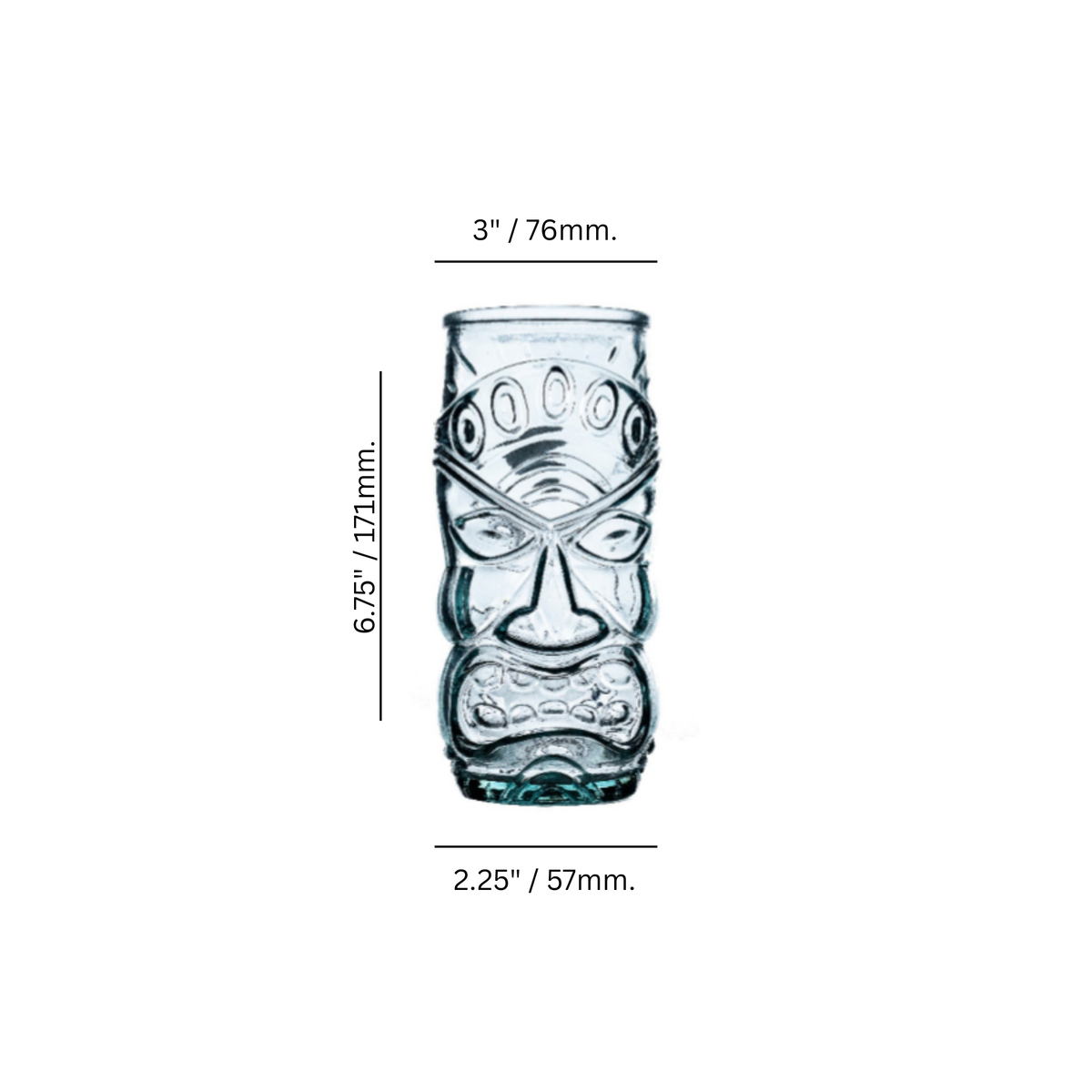 Tiki 19 oz. Recycled Glass