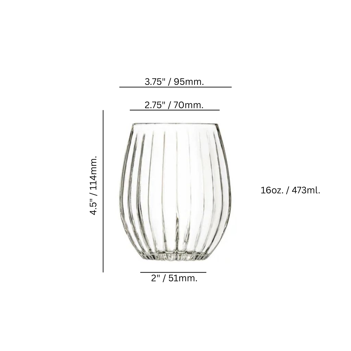 Legend 16 oz. Stemless