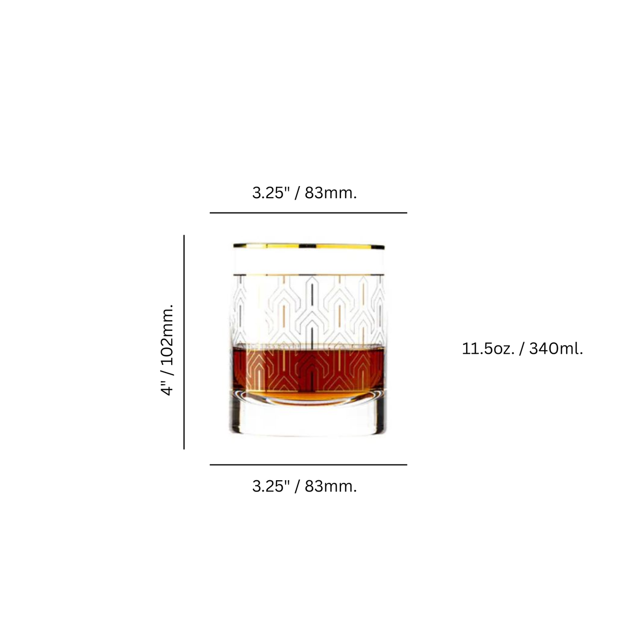 Art Deco Charm 11.5 oz. Gold Tumbler