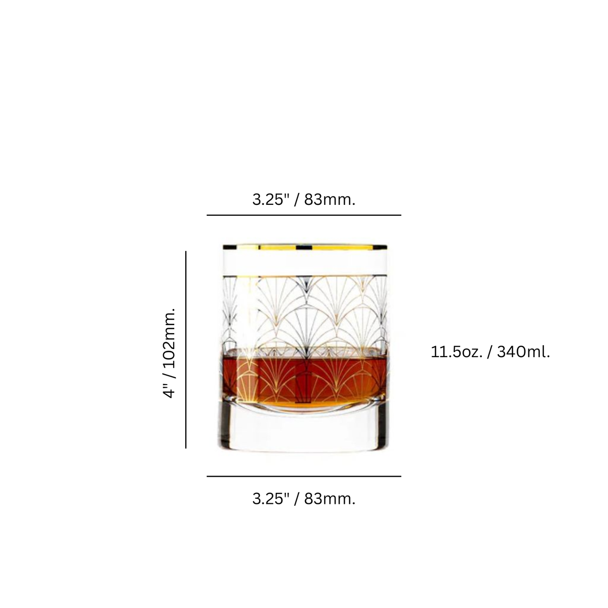 Art Deco Tease 11.5 oz. Gold Tumbler