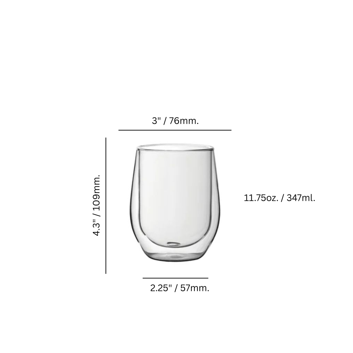 Double Walled 11.75 oz. Old Fashioned