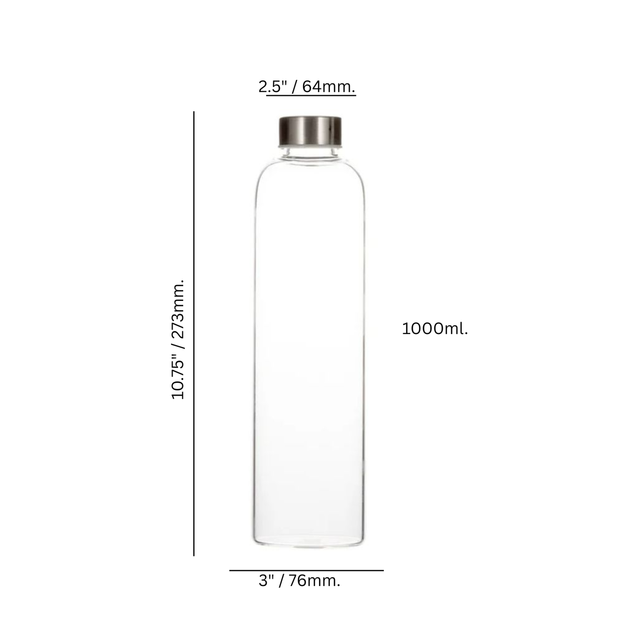 Atlantic 1 L. Lidded Water Bottle