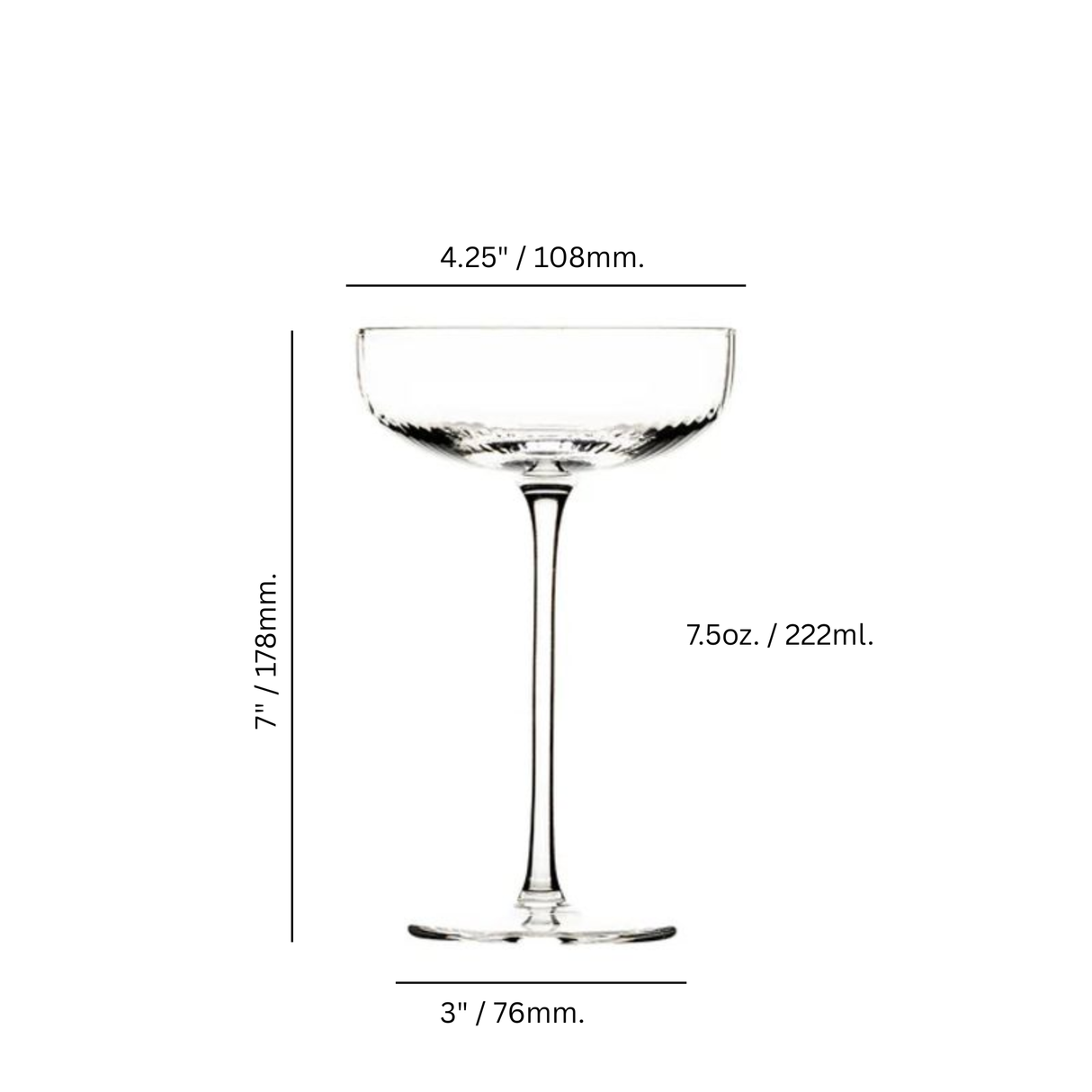 Hawthorne 7.5 oz. Tall Coupe