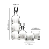Legend Stack 4pc Decanter & Double Old Fashioned Set