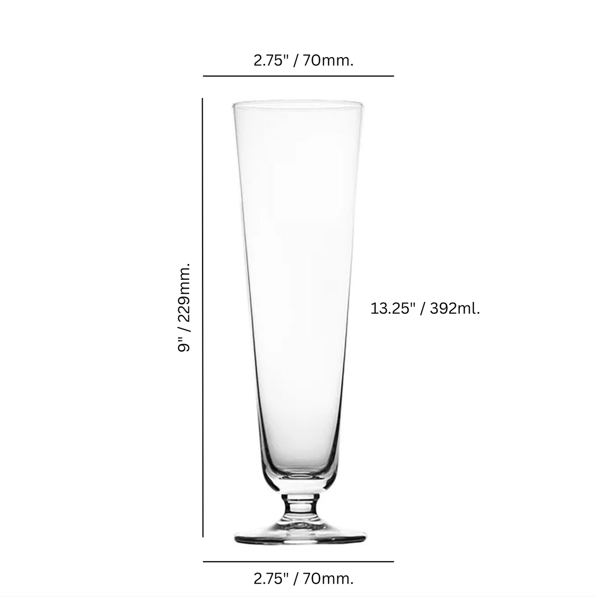 Aerial 13.25 oz. Footed Pilsner