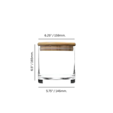 Cayman 8.25" Bartop Canister w/ Bamboo Top