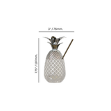 Maui 20 oz. Pineapple & Straw - Silver