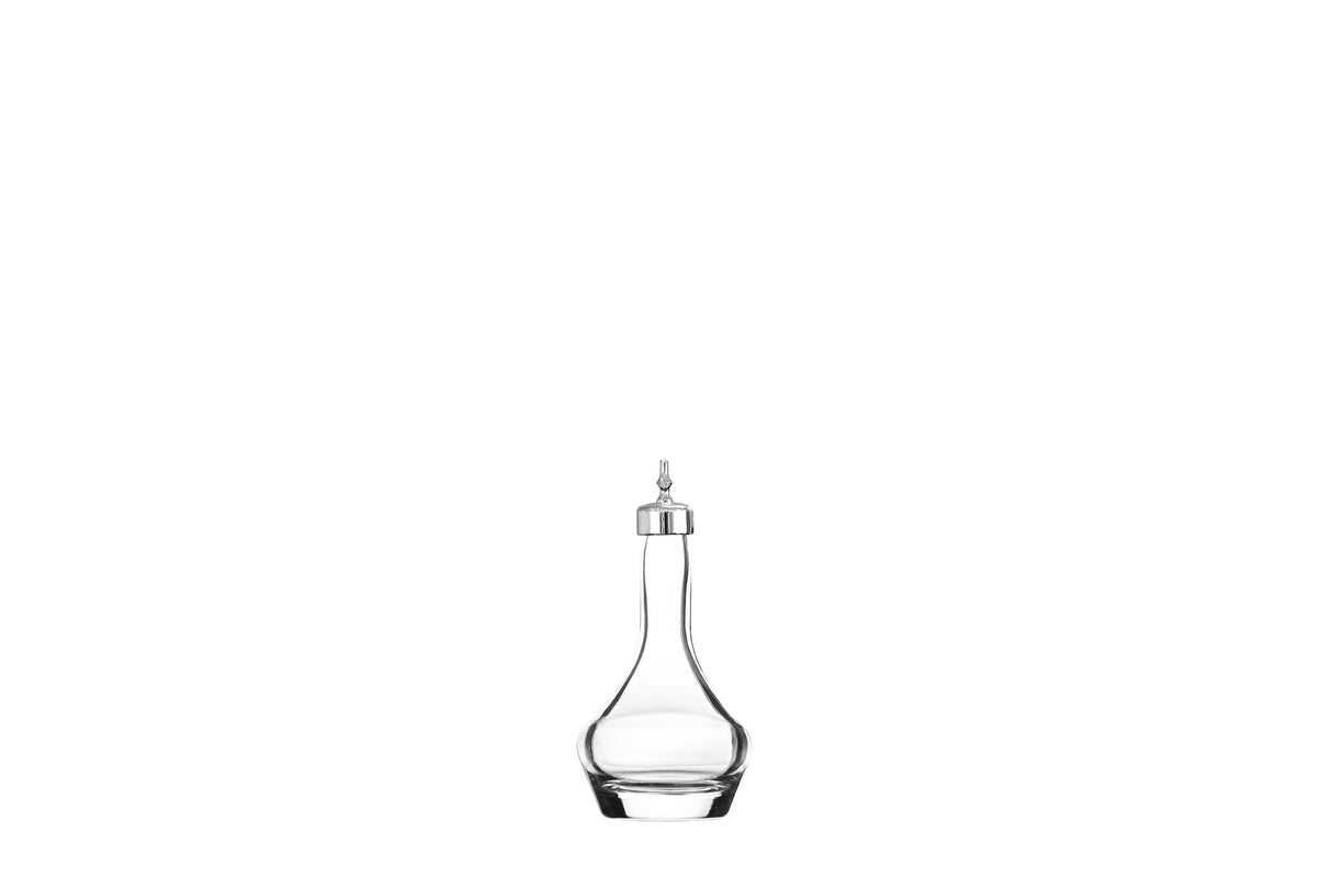Threaded 3 oz. Heavy Sham Bitters Bottle w/ Chrome Top